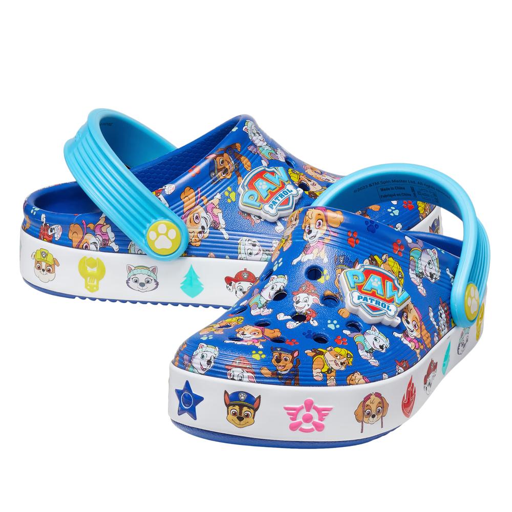 Klapki dziecięce Crocs Toddler PawPatrol Off Court Clog 208853-425 - niebieskie