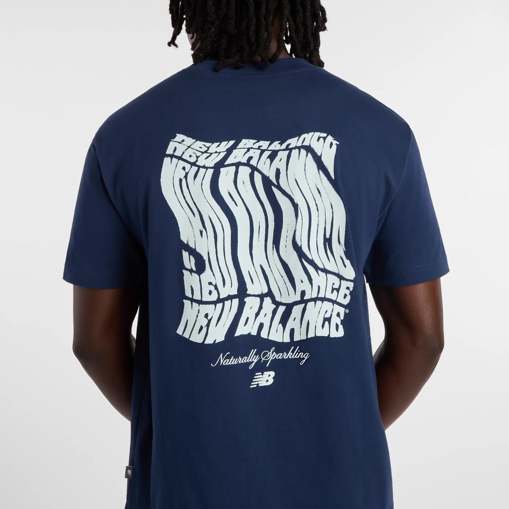 Koszulka męska New Balance MT61B2STNNY - granatowa