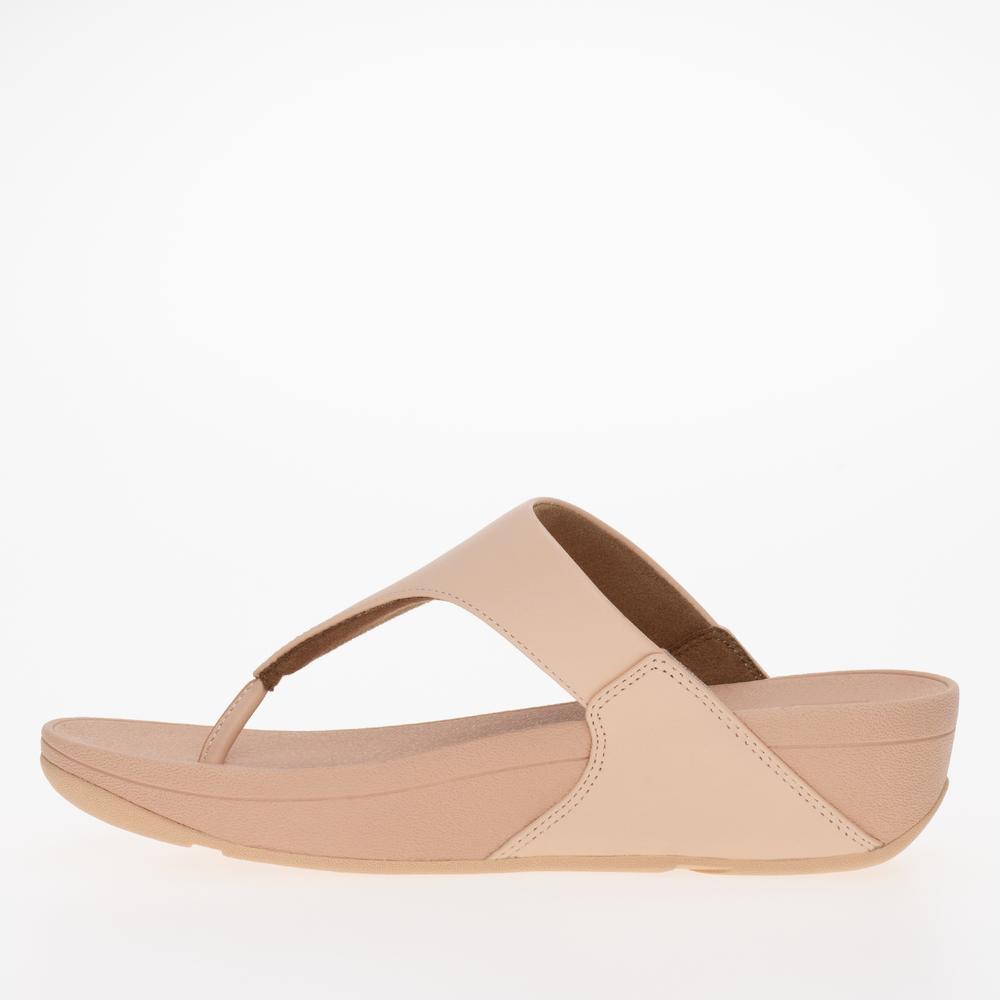 Japonki FitFlop Lulu Leather Toe-Post I88-A89 - różowe