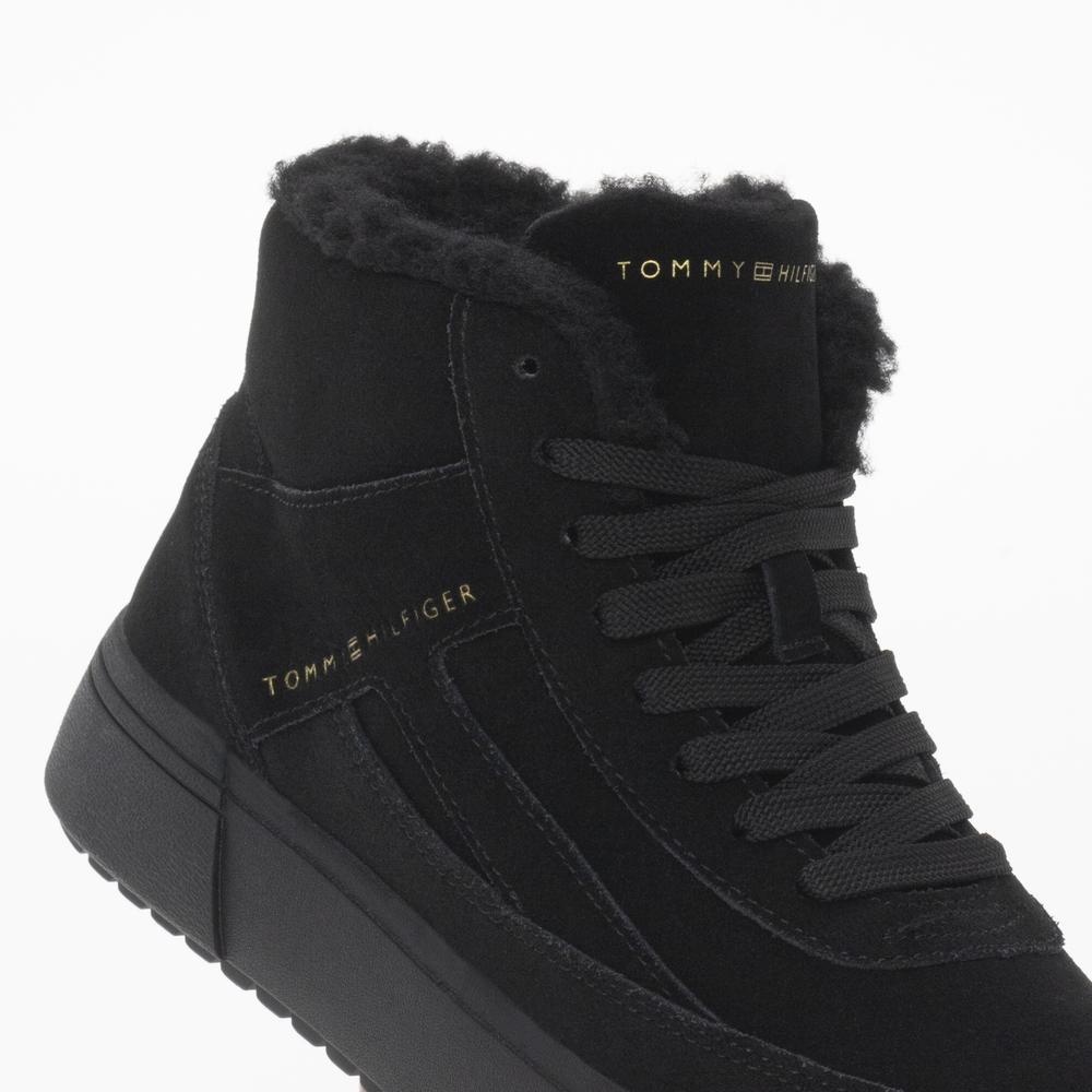 Buty Tommy Hilfiger Suede Vulc Winter Sneaker Hi FW0FW08108-BDS - czarne