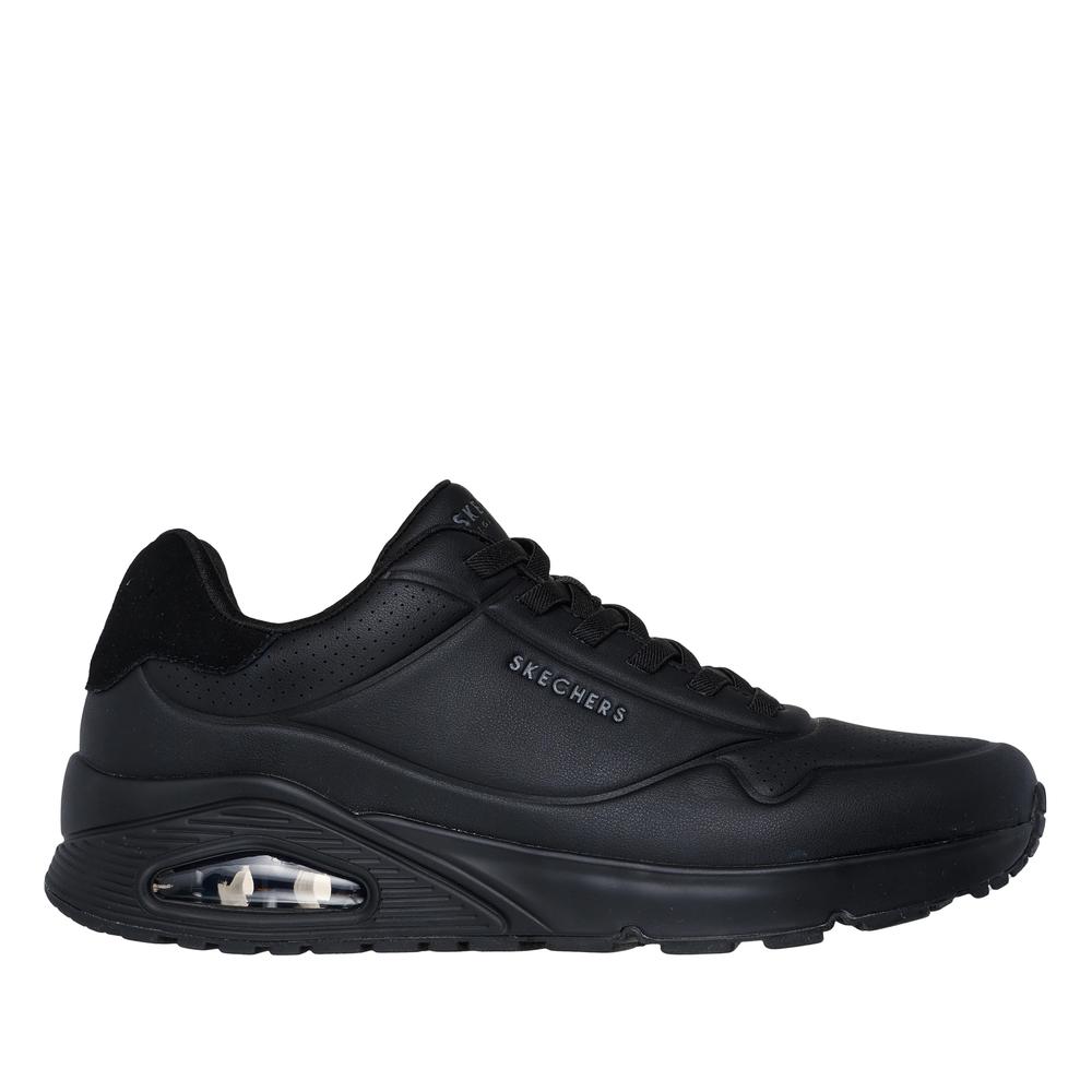 Buty męskie Skechers Uno Tailored Air 183007BBK - czarne