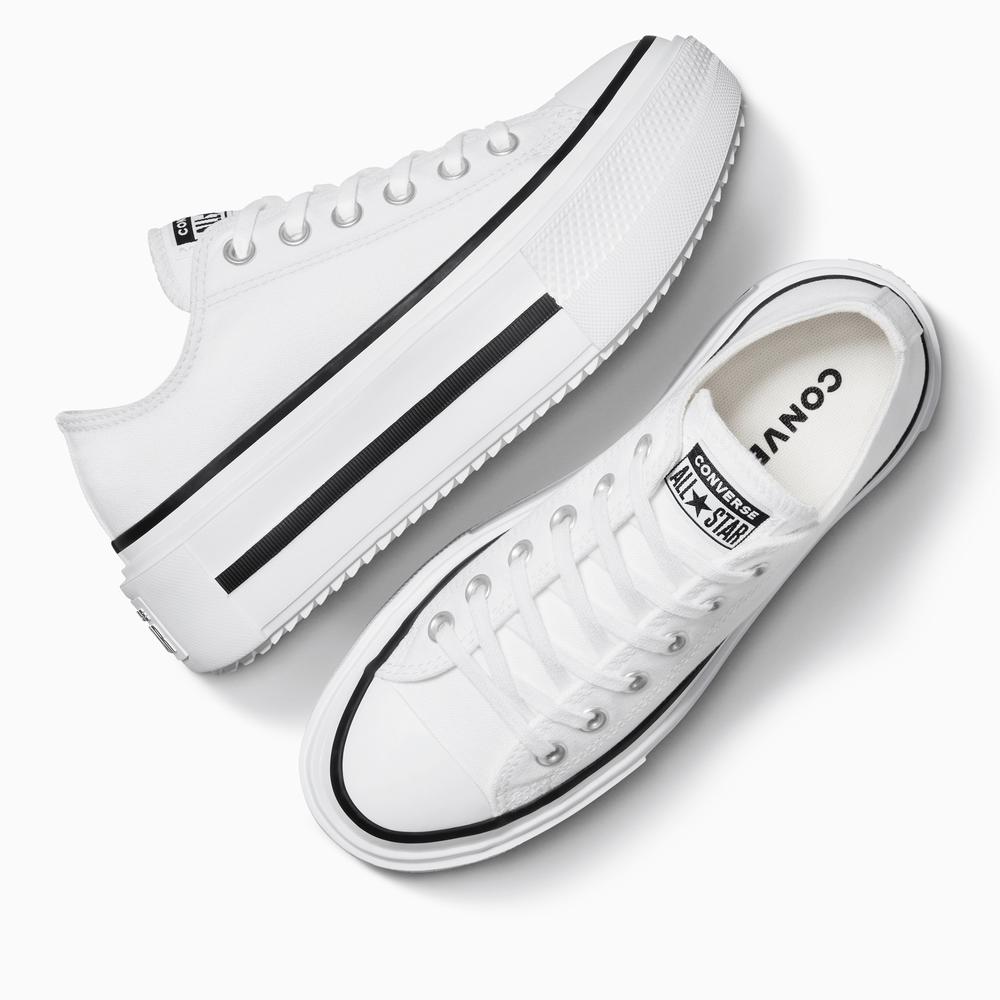 Buty damskie Converse Chuck Taylor All Star Lift Double Stack Platform A15491C - białe