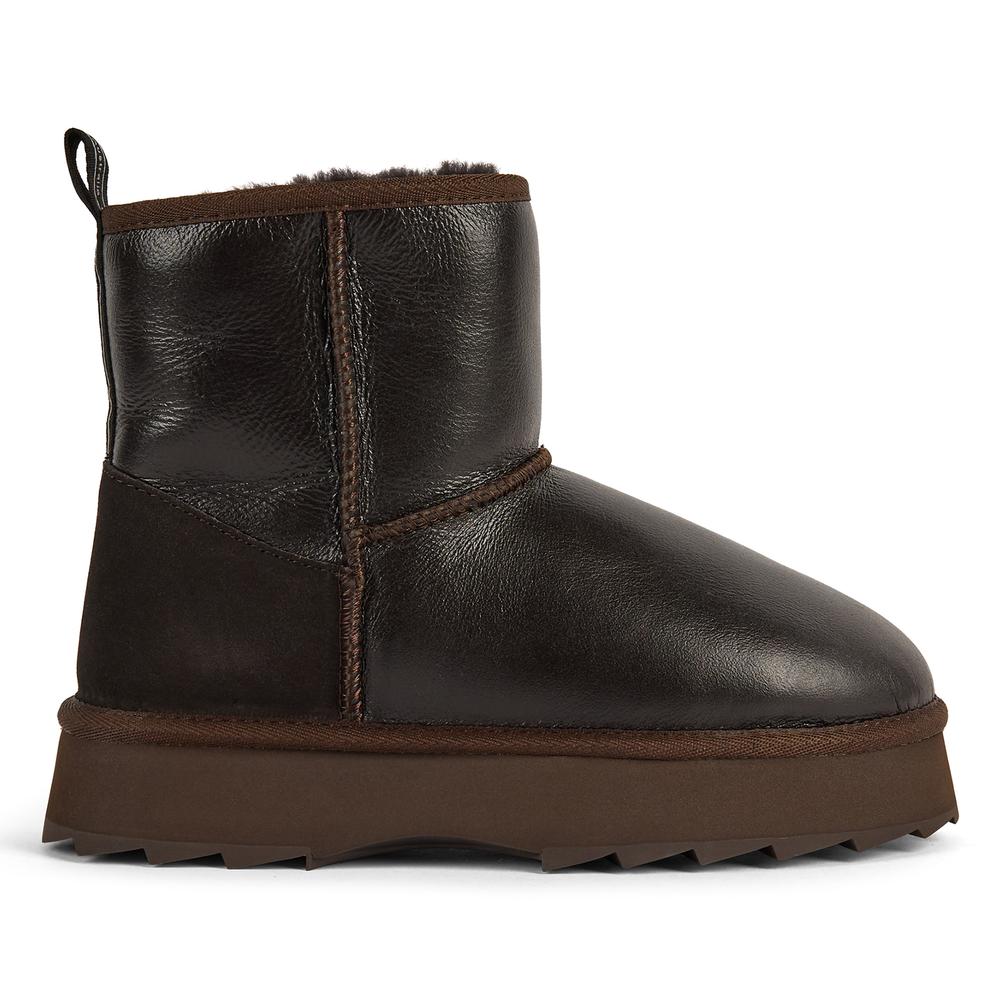 Buty damskie Emu Australia Sharky Mini Town Flatform W13340CHOC - brązowe
