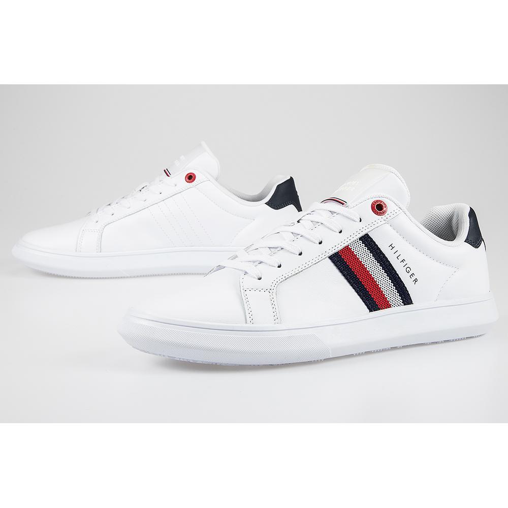 Tommy Hilfiger Essential Leather Cupsole Trainers > FM0FM03424-YBR