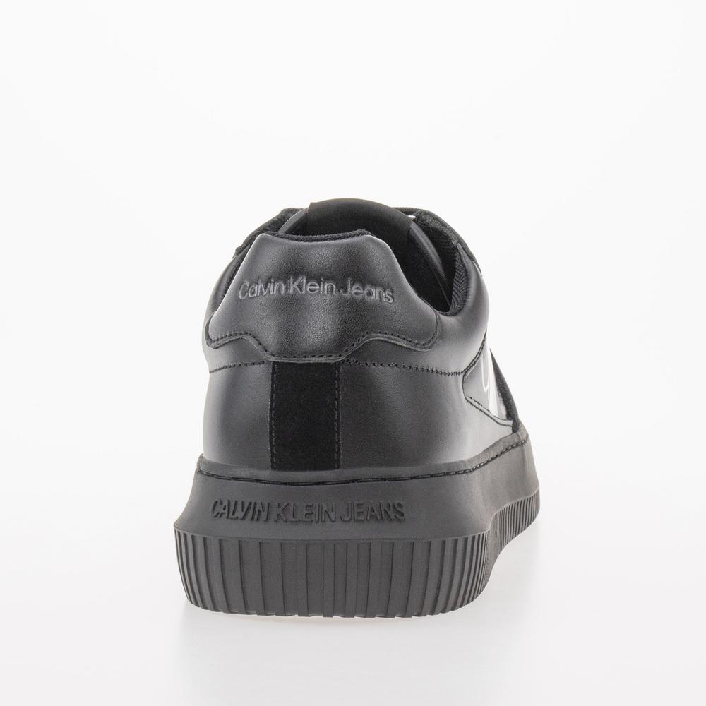 Buty Calvin Klein Chunky Cupsole Laceup Mix Lth YM0YM00703-BEH - czarne