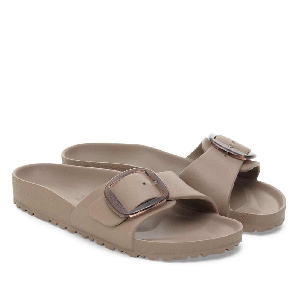 Klapki damskie Birkenstock Madrid Big Buckle 1030479 - szare