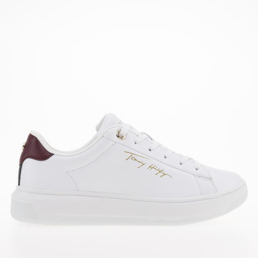 Buty Tommy Hilfiger Signature Leather FW0FW06738-YBR - białe