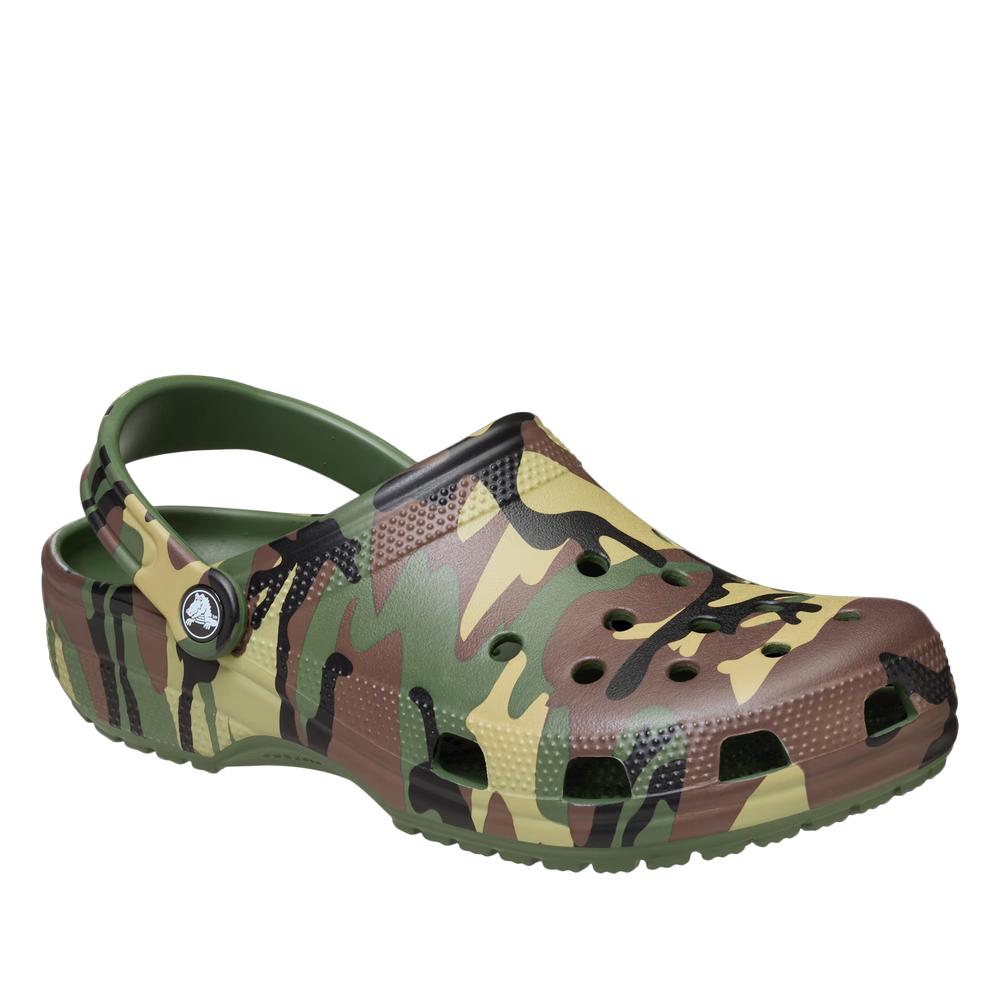 Klapki unisex Crocs Classic Camouflage Clog 211936-3TC - multikolor