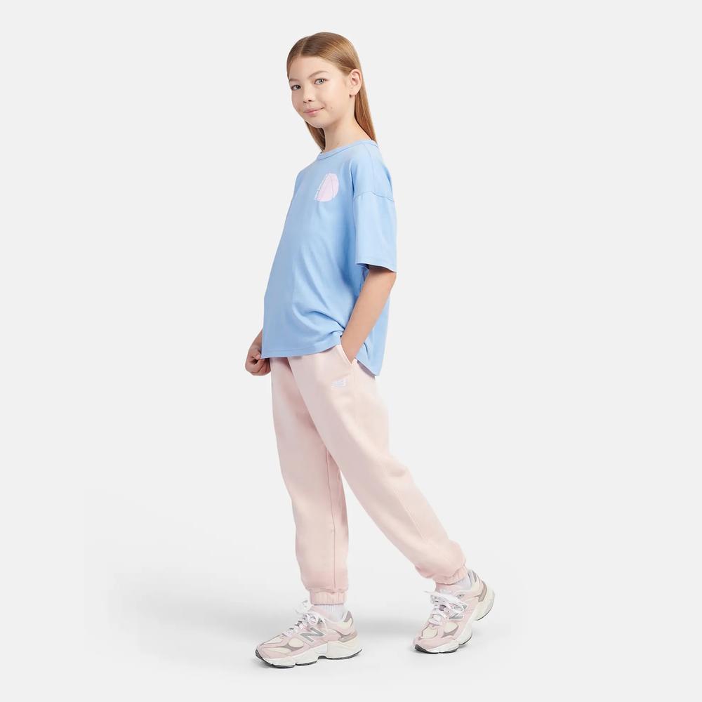 Spodnie dziecięce New Balance LAKG0058PIE - różowe