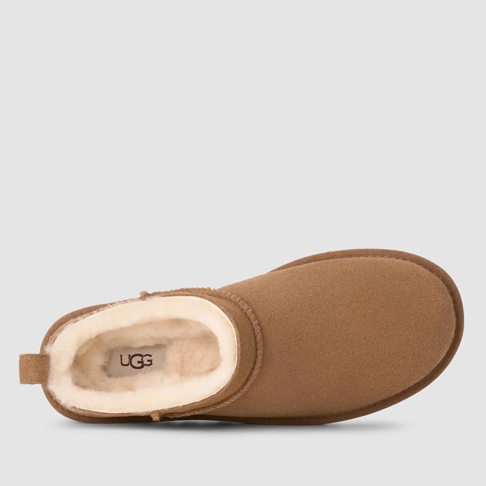 Buty damskie Ugg Classic Micro Boot 1173891-CHE - brązowe