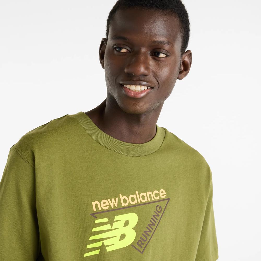 Koszulka męska New Balance Classic Tri-Logo MT61N1YVGEE - zielona