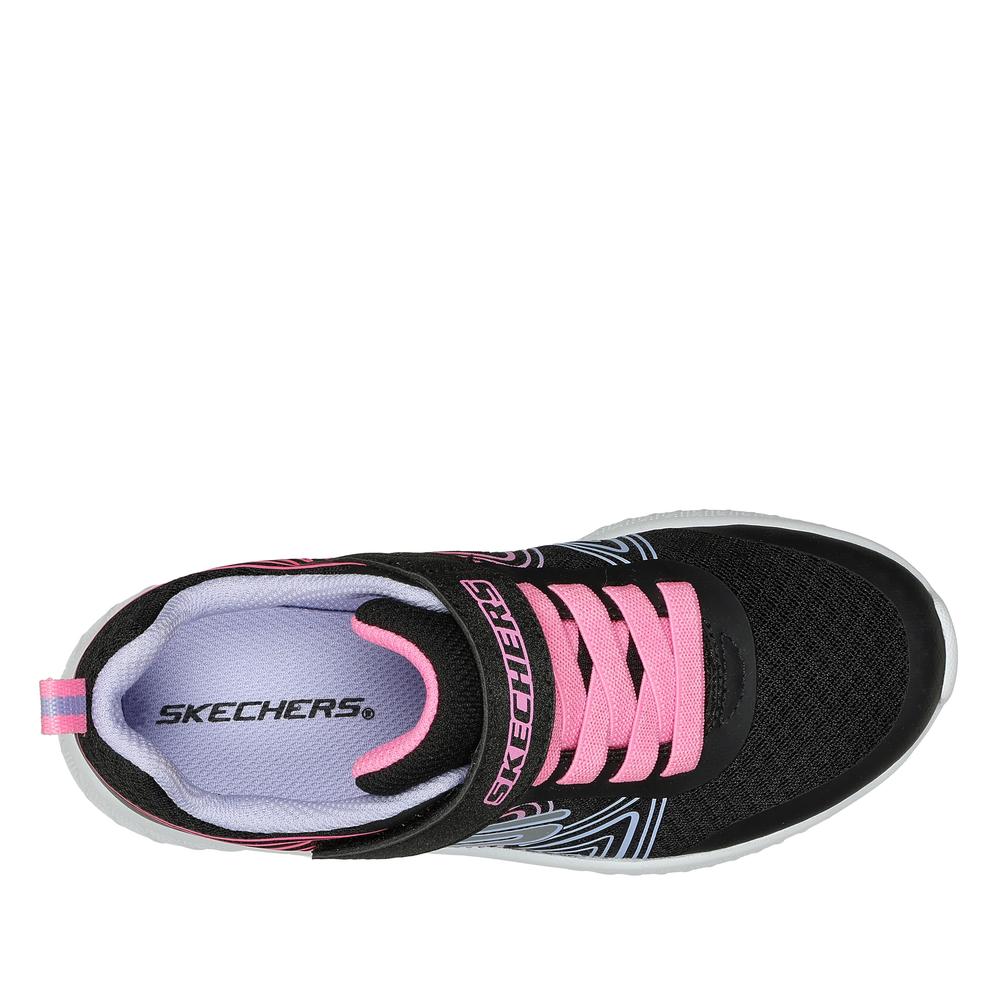 Buty dziecięce Skechers Microspec Plus Swirl Sweet 303535LBKMT - czarne
