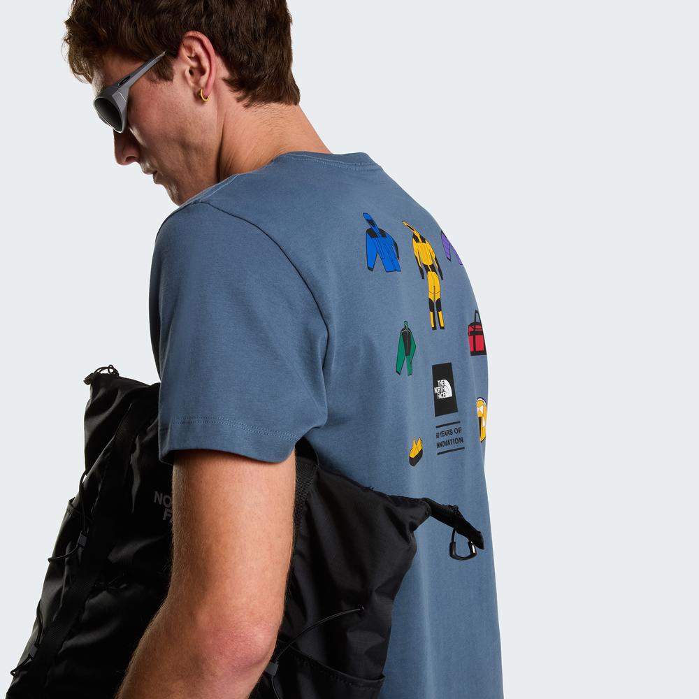 Koszulka męska The North Face Icon Celebration 0A8GAS0U31 - niebieska