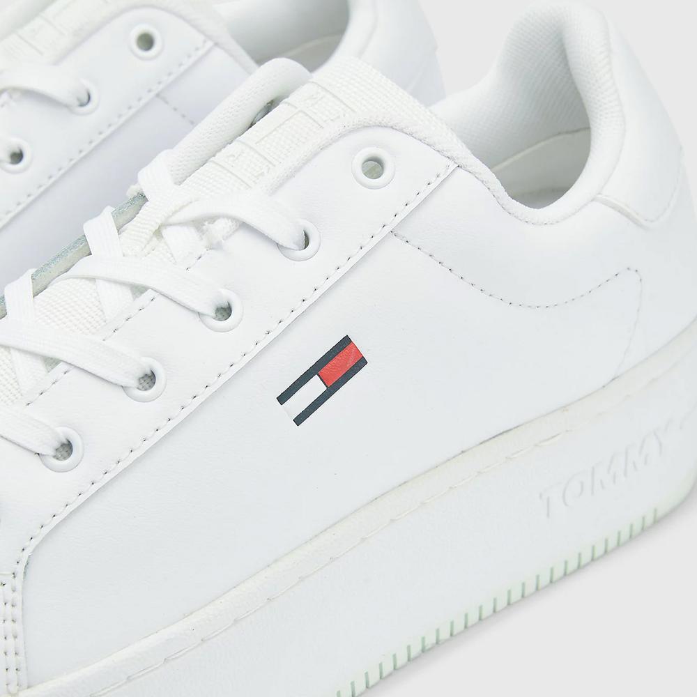 Buty Tommy Jeans Flatform Essential EN0EN02043-YBR - białe