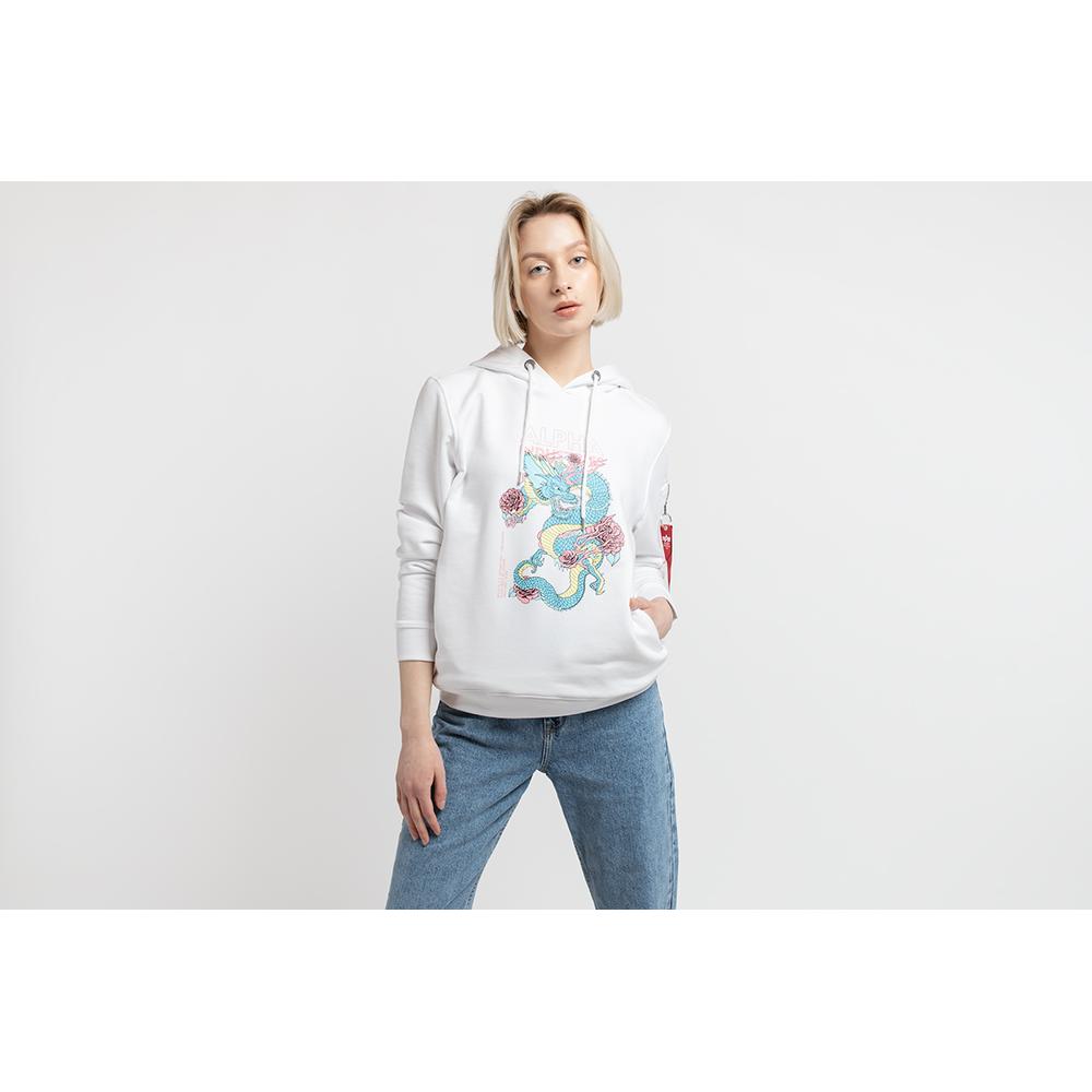 Bluza Alpha Industries Heritage Dragon Hoody 10604209 - biała