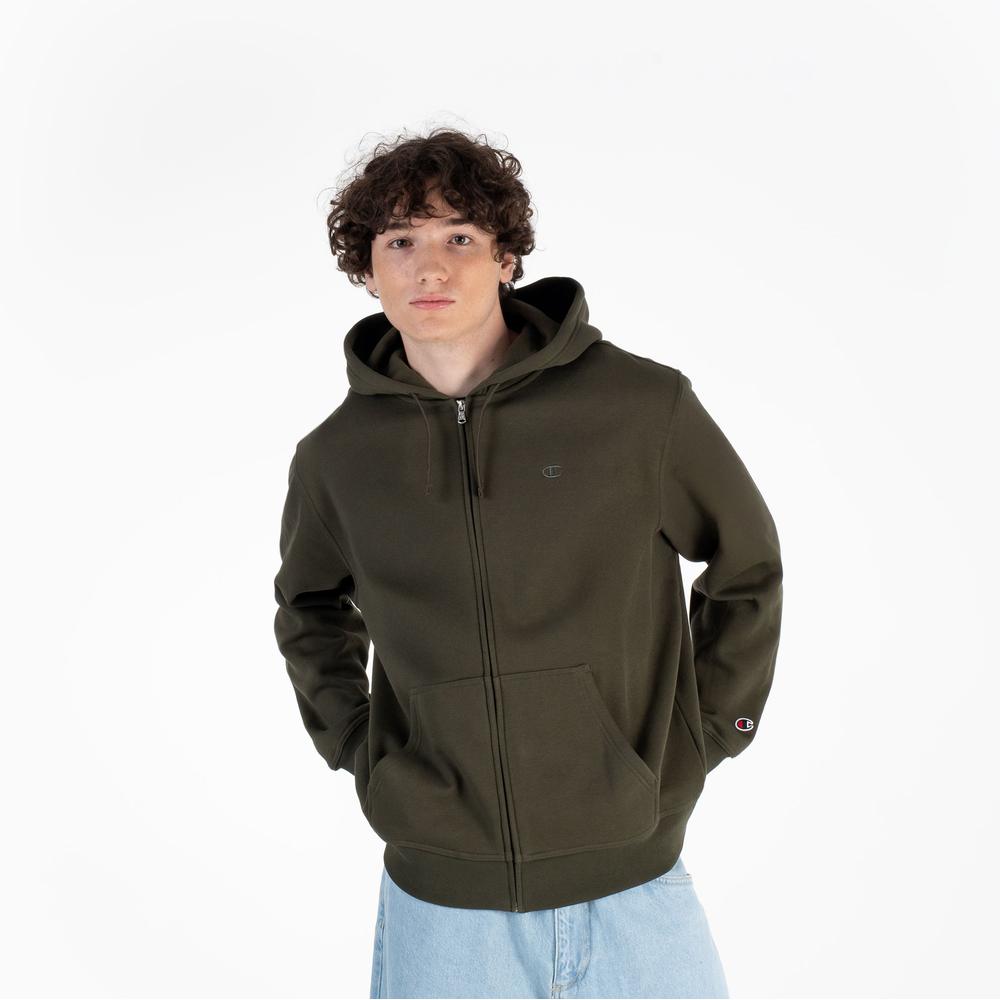 Bluza Champion Full Zip Hoodie 220276-GS508 - zielona