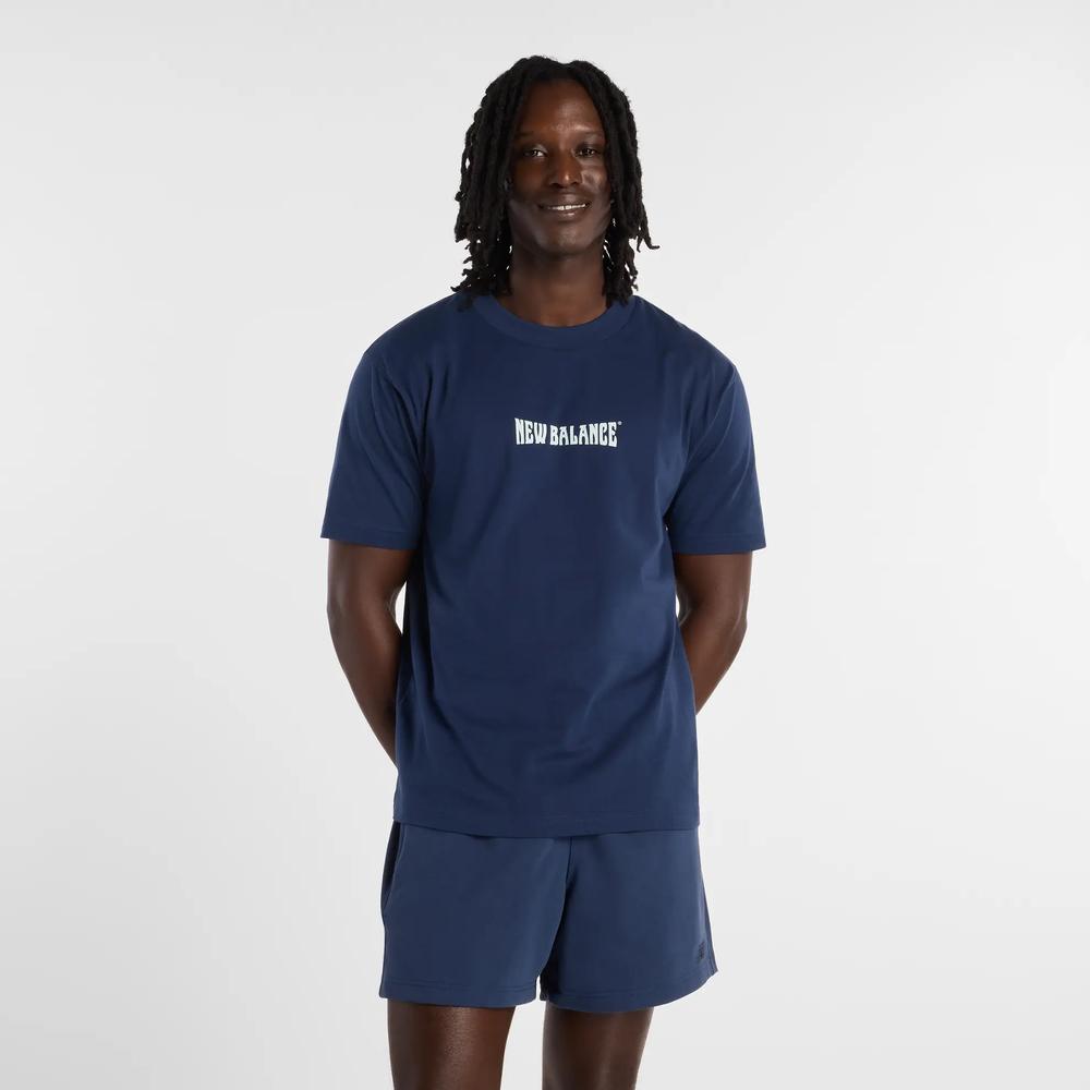 Koszulka męska New Balance MT61B2STNNY - granatowa