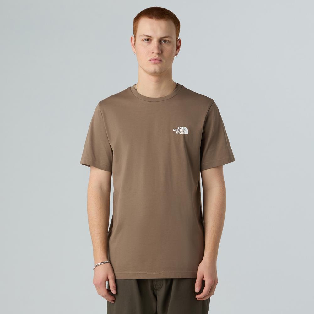 Koszulka męska The North Face Simple Dome 0A87NGBOW1 - brązowa