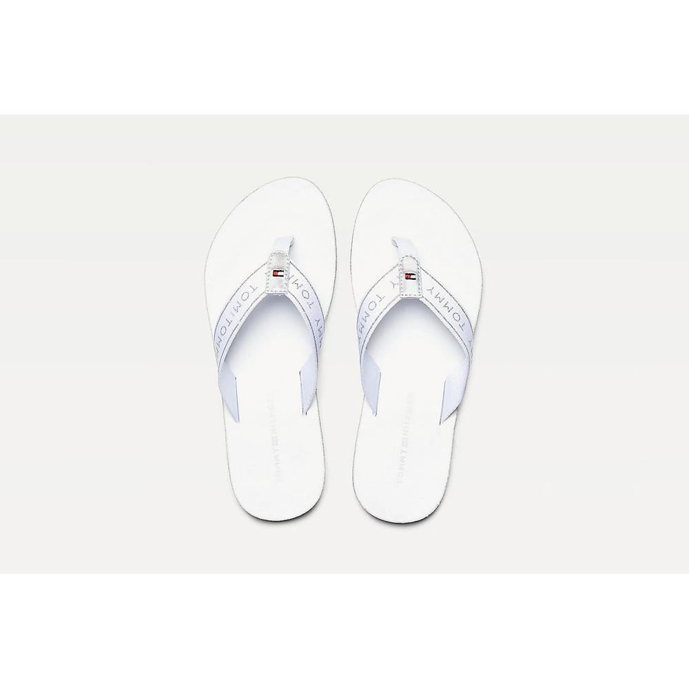 TOMMY HILFIGER GLITTER FLAT BEACH SANDAL > FW0FW04804-YBS