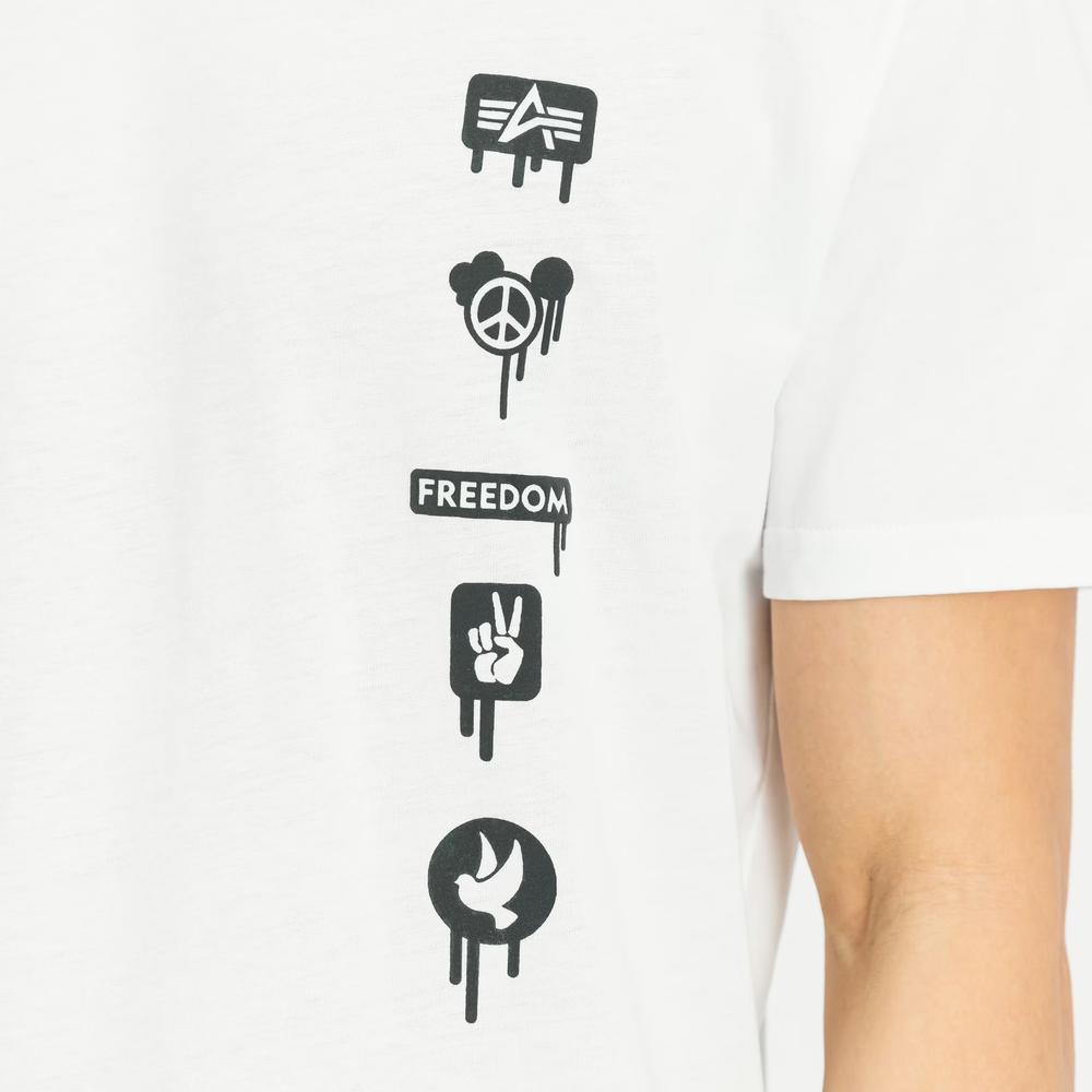 Koszulka męska Alpha Industries Freedom 15653909 - biała