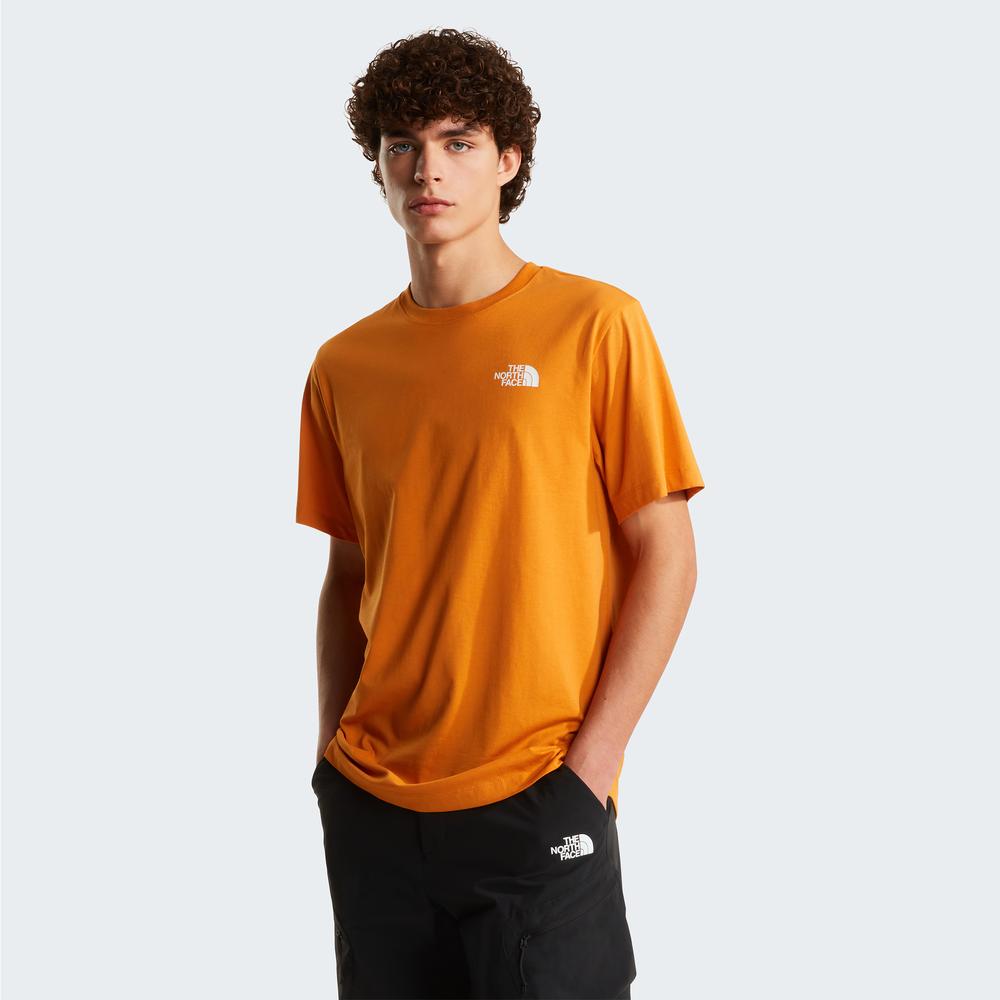 Koszulka męska The North Face Evolution NSE Box 0A8B6KG5I1 - pomarańczowa