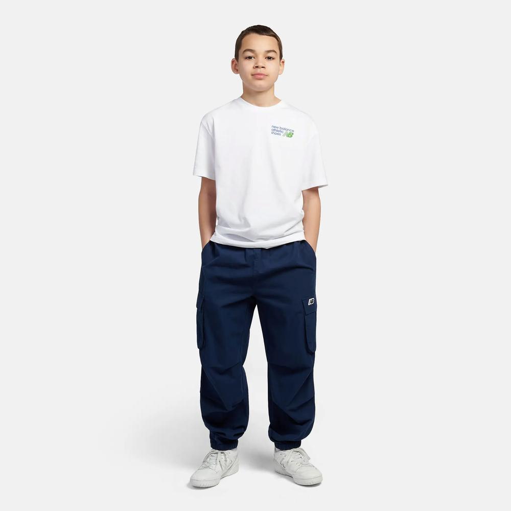 Koszulka dziecięca New Balance LAKB0295BWE - biała