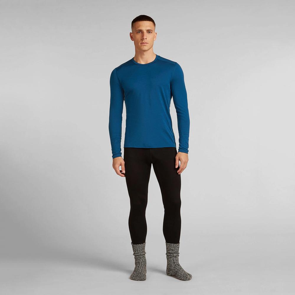 Koszulka męska Icebreaker Merino 200 Oasis 1043650GP1 - niebieska