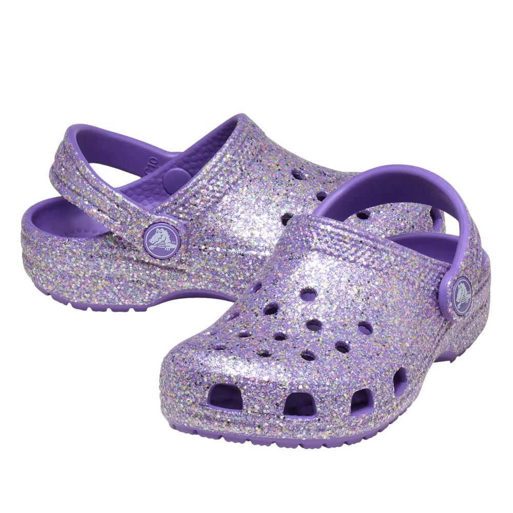 Klapki dziecięce Crocs Classic Fantasy Glitter Clog 212562-510 - fioletowe