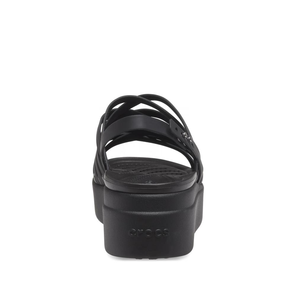 Klapki Crocs Brooklyn Strappy Low Wedge 206751-001 - czarne