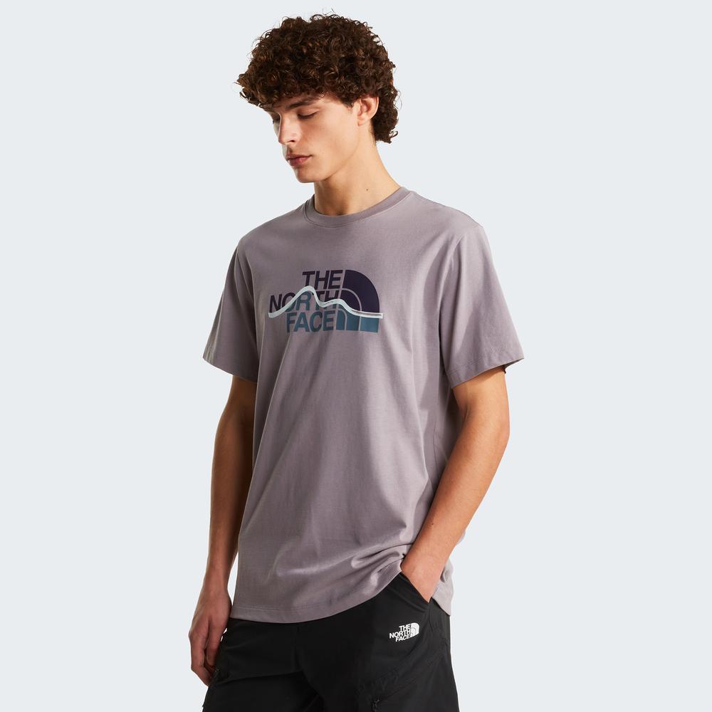 Koszulka męska The North Face Mountain Line 0A8GUXG7O1 - fioletowa