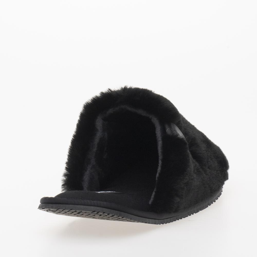 Buty Calvin Klein Hotel Slipper Fur After Glow YW0YW01593-0GJ - czarne