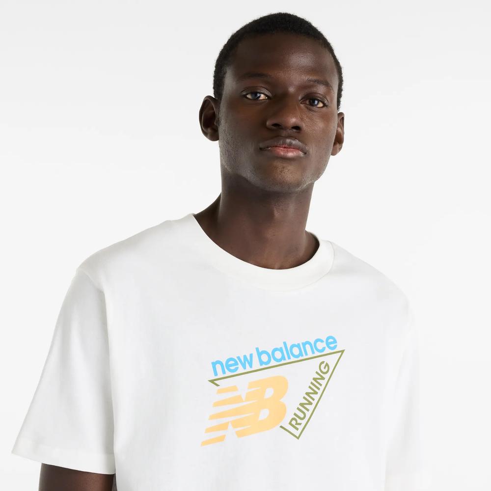 Koszulka męska New Balance Classic Tri-Logo MT61N1YVSST - biała