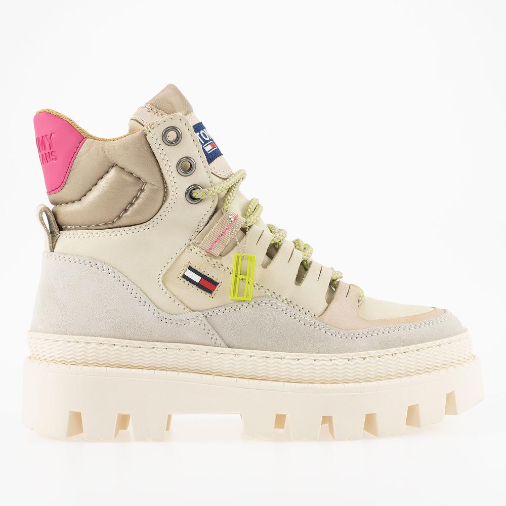 Buty Tommy Jeans Hybrid Boot EN0EN01596-ACE - beżowe