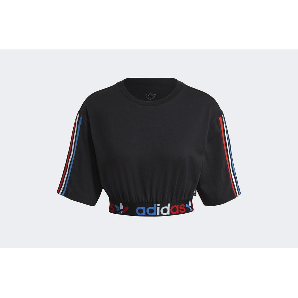 adidas Originals Adicolor Primeblue Tricolor Cropped Tee > GN2932
