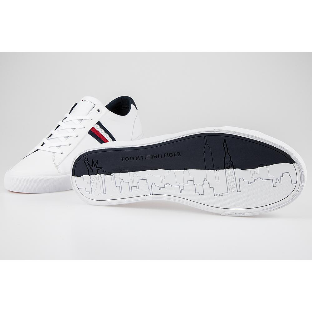 Tommy Hilfiger Signature Tape Leather Trainers > FM0FM03397-YBR