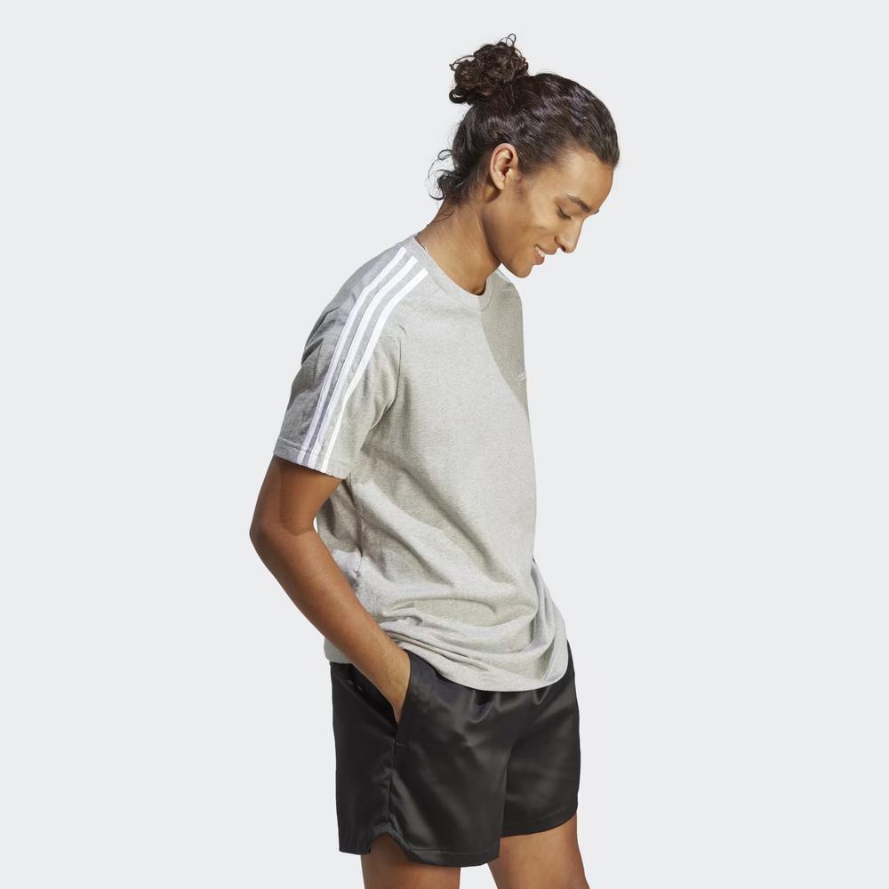 Koszulka adidas Essentials Single Jersey 3-Stripes IC9337 - szara