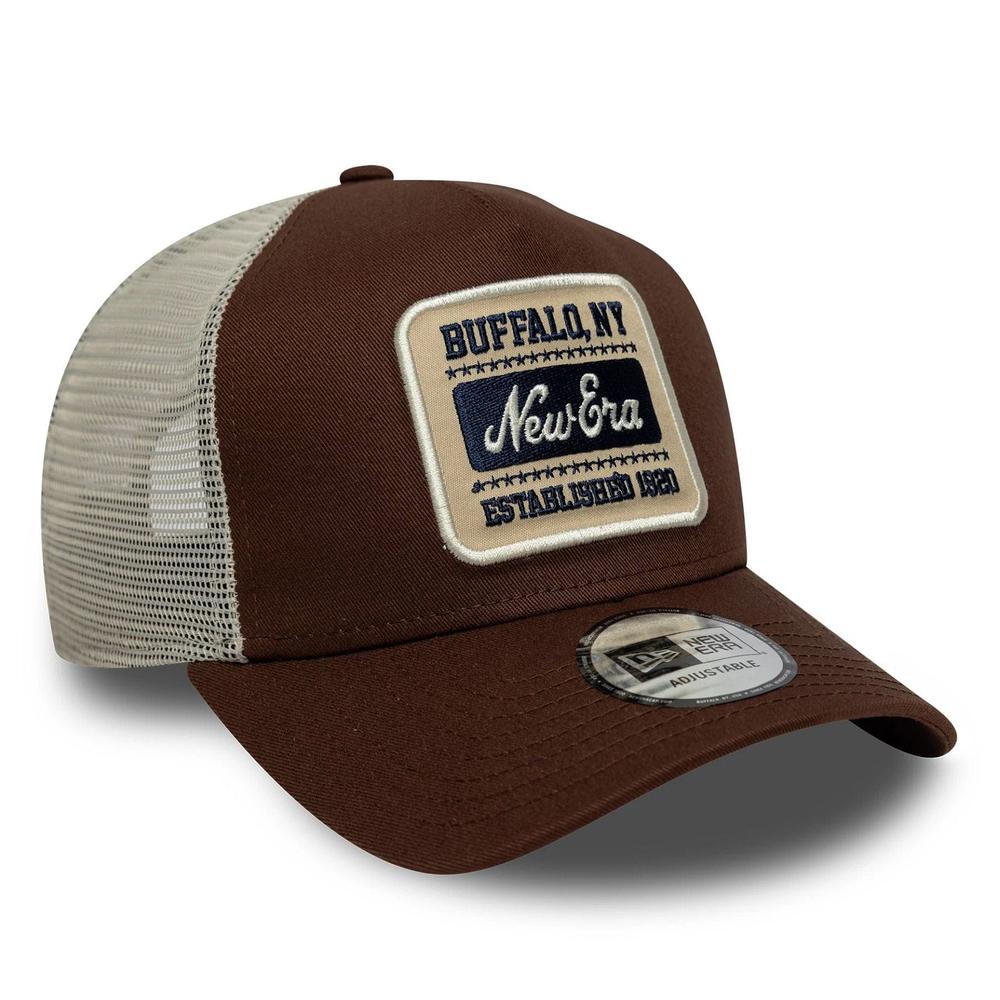 Czapka męska New Era Patch 9FORTY A-Frame Trucker 60771802 - brązowa