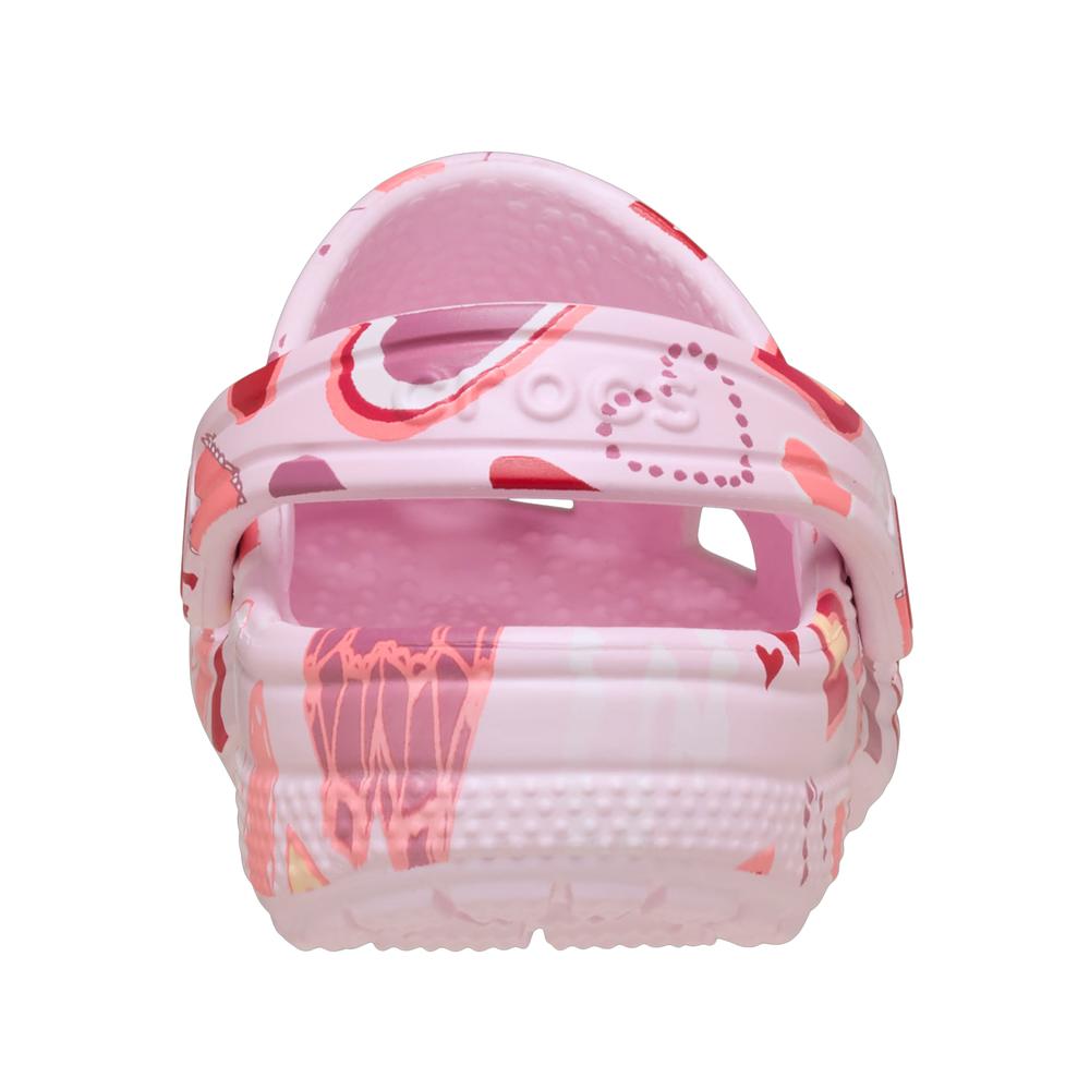 Klapki dziecięce Crocs Classic Valentine's Day Clog 209755-7CI - różowe