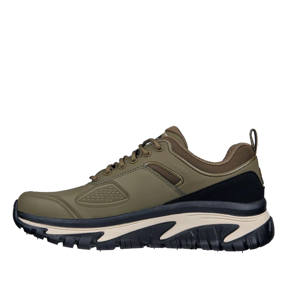 Buty męskie Skechers Relaxed Fit Arch Fit Road Walker Recon 237333OLBK - zielone