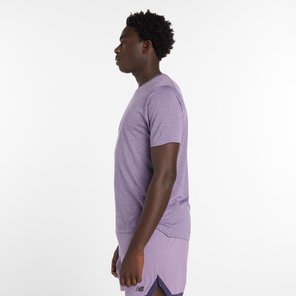 Koszulka męska New Balance MT41253AB7 - fioletowa