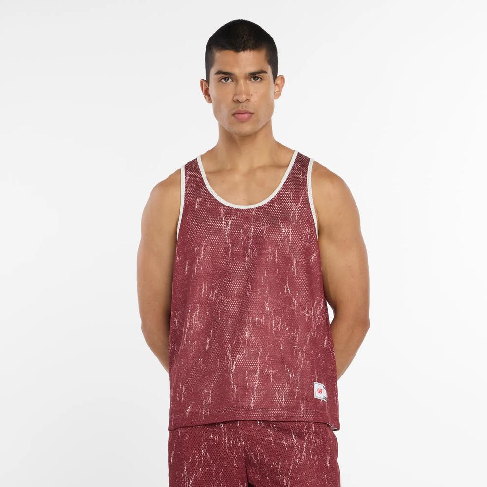 Koszulka męska New Balance MT53609MHB - bordowa