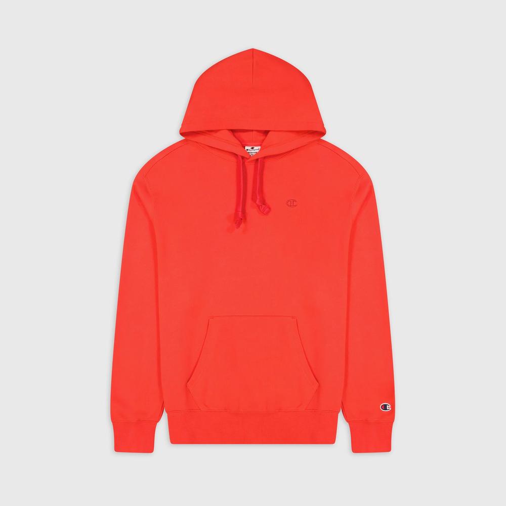 Bluza Champion Embroidered Cosy Fit Cotton Hoodie 218491-RS036 - czerwona