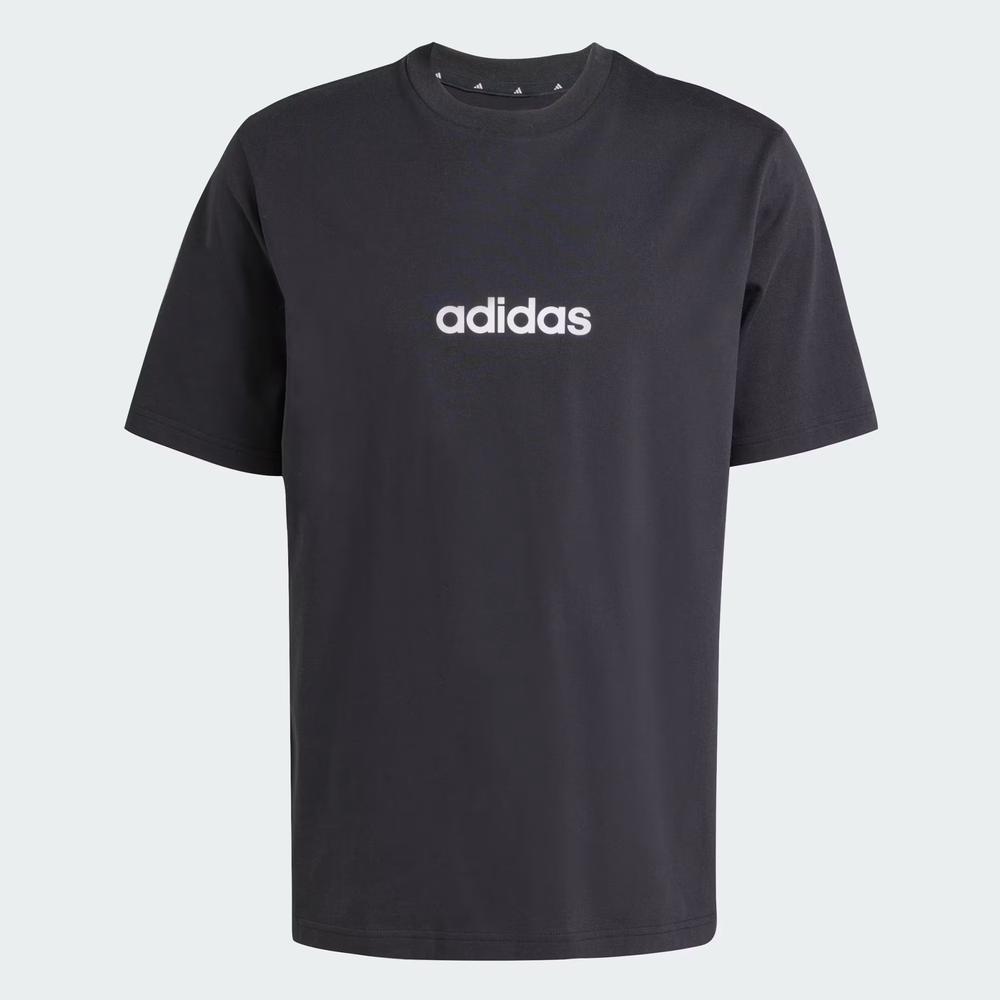 Koszulka męska adidas Sportswear Essentials Linear Single JE8993 - czarna