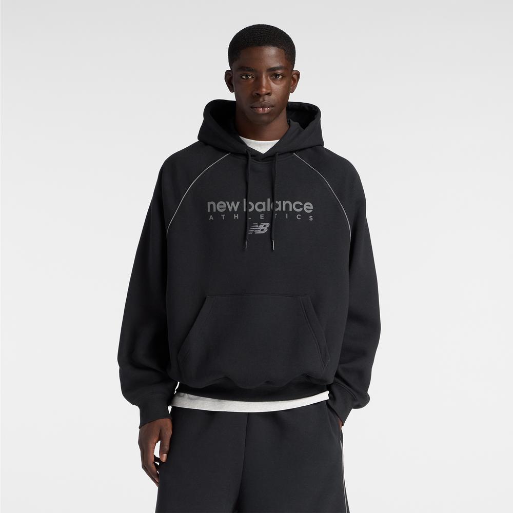 Bluza męska New Balance Trackside Fleece MT611629BK - czarna