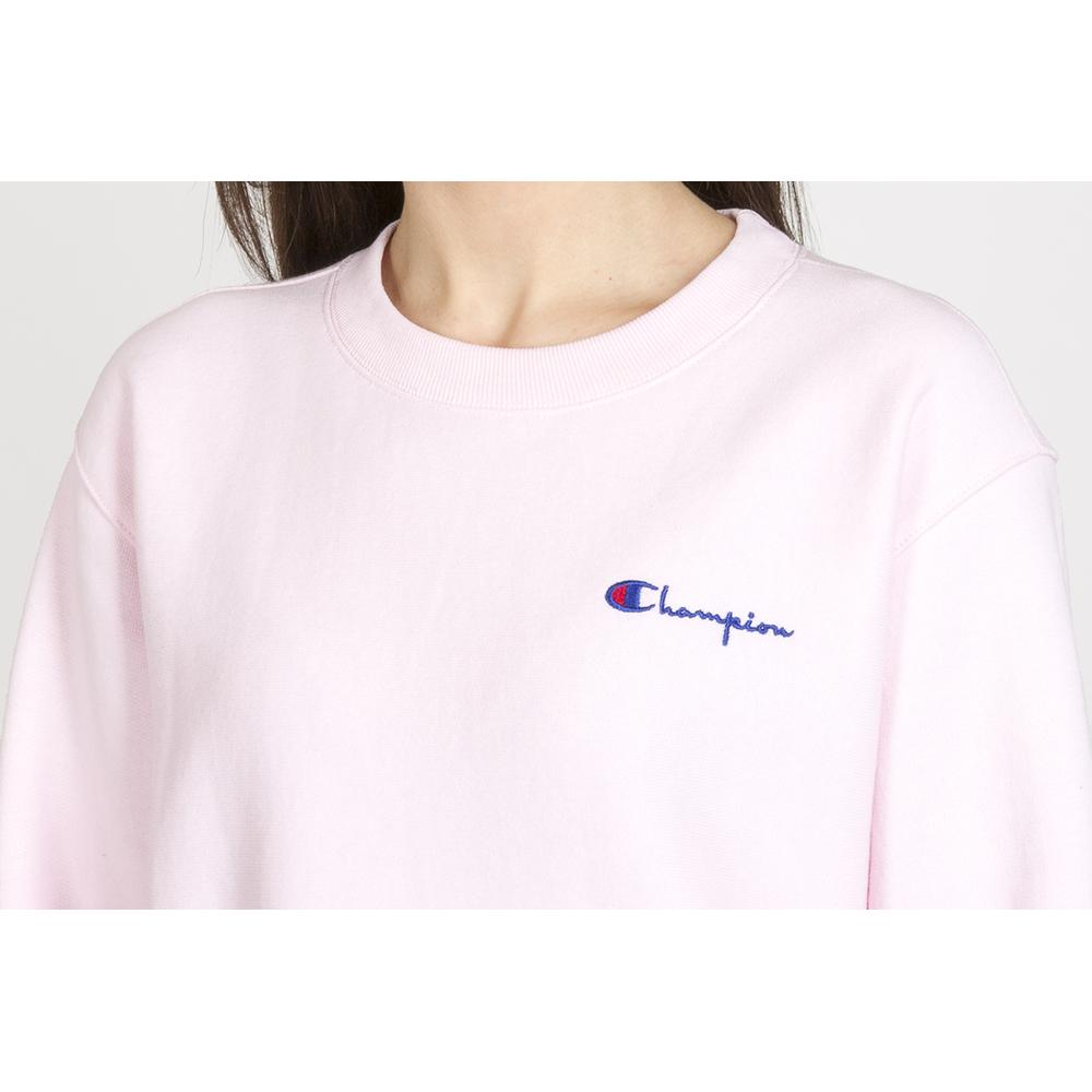 CHAMPION SMALL SCRIPT LOGO REVERSE WEAVE SWEATSHIRT > 113151-PS104