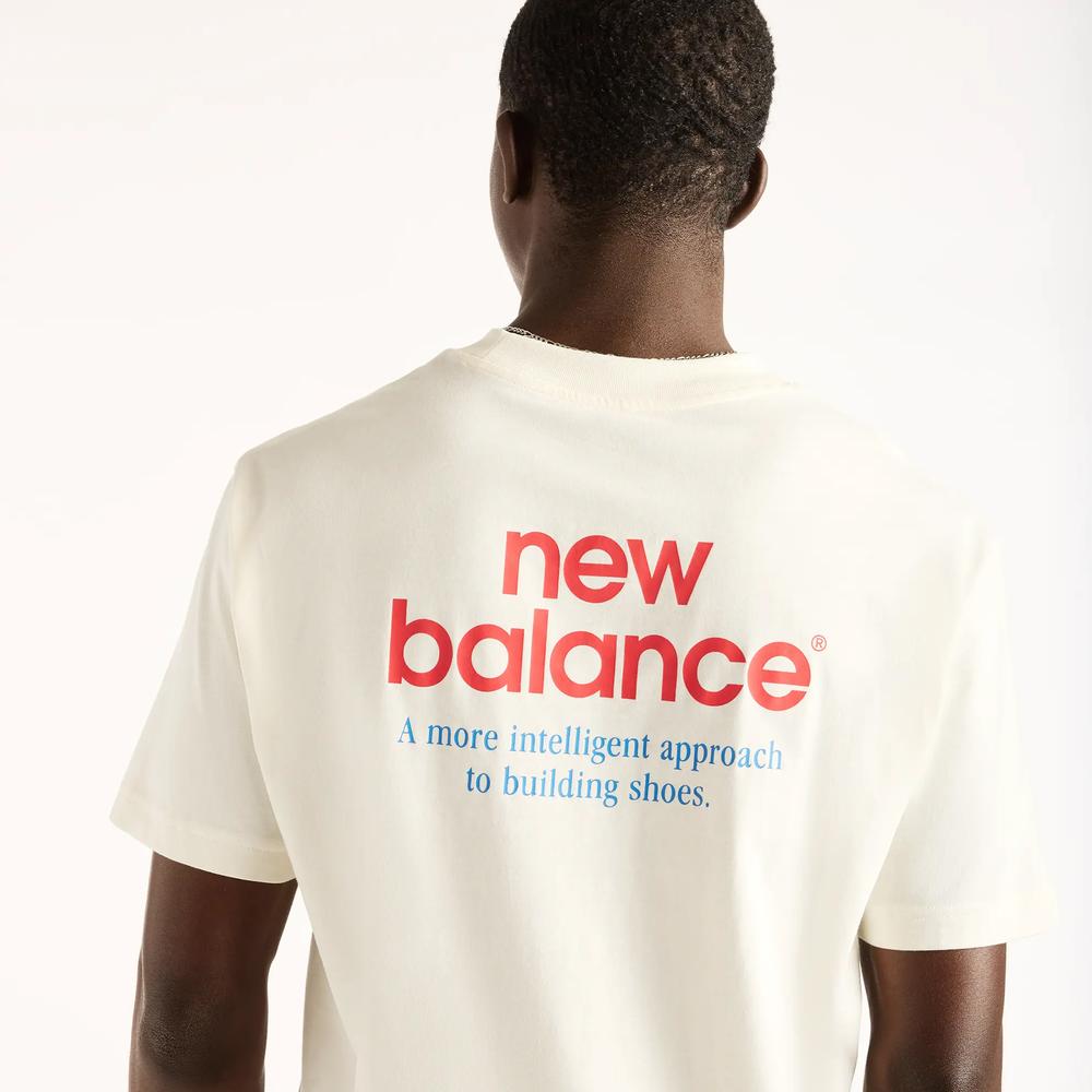 Koszulka męska New Balance Intelligent MT62G7MGAGA - beżowa