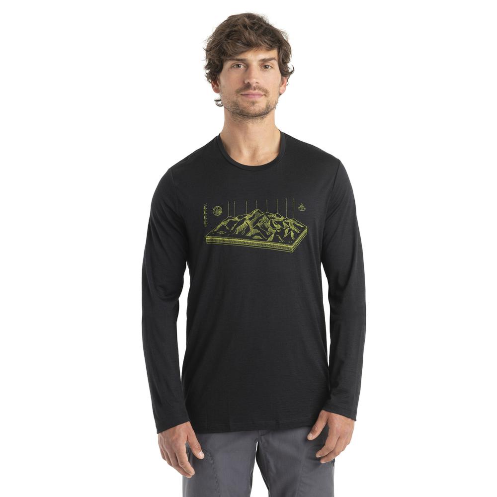 Koszulka Icebreaker Alps 3D Merino 150 Tech Lite II 0A56R50011 - czarna