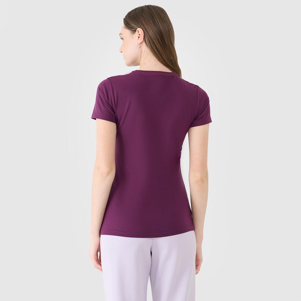 Koszulka damska 4F WSS25TTSHF235150S - fioletowa