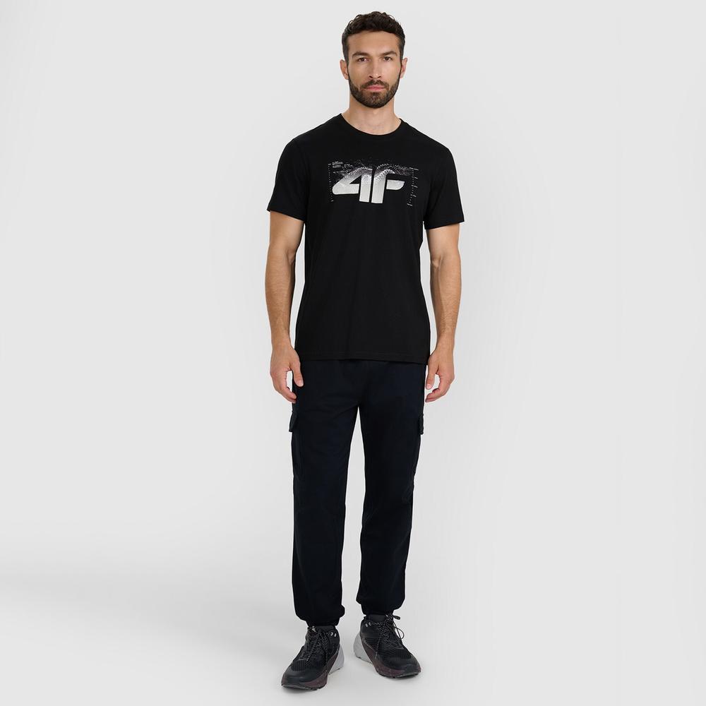 Koszulka męska 4F WAW25TTSHM235920S - czarna