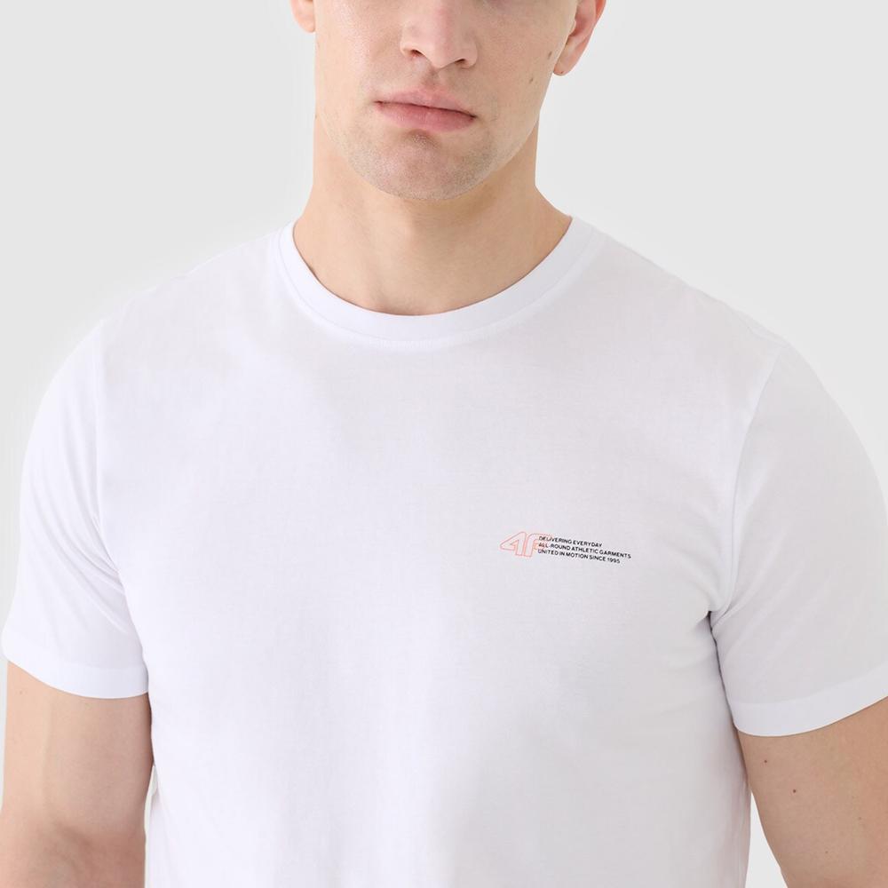 Koszulka męska 4F WSS25TTSHM200310S - biała